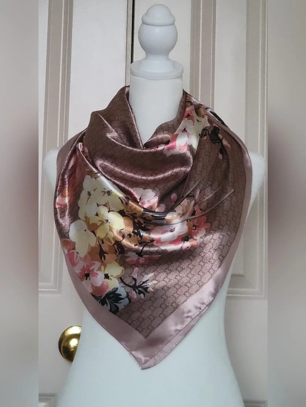 Floral Satin Scarf